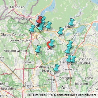 Mappa Via Archinto, 22063 Cantù CO, Italia (7.4975)