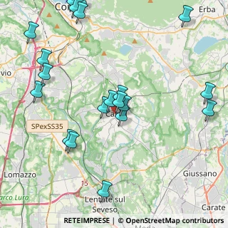 Mappa Piazza G. Parini, 22063 Cantù CO, Italia (4.9735)