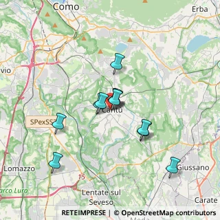 Mappa Piazza G. Parini, 22063 Cantù CO, Italia (2.78)