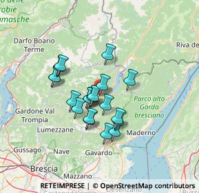 Mappa Via Guglielmo Marconi, 25074 Lavenone BS, Italia (9.9715)