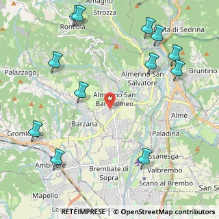 Mappa Via Giuseppe Ungaretti, 24030 Almenno San Bartolomeo BG, Italia (2.81667)