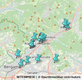 Mappa Via Gioacchino Rossini, 24022 Alzano Lombardo BG, Italia (3.45857)