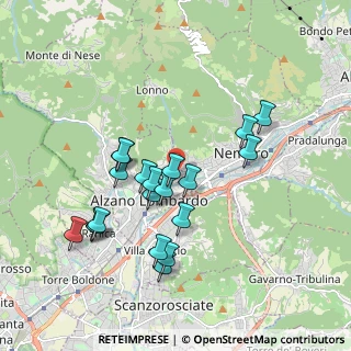 Mappa Via Gioacchino Rossini, 24022 Alzano Lombardo BG, Italia (1.739)