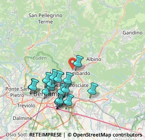 Mappa Via Gioacchino Rossini, 24022 Alzano Lombardo BG, Italia (7.14353)