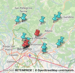 Mappa Via Gioacchino Rossini, 24022 Alzano Lombardo BG, Italia (7.49444)