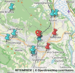 Mappa Via alle Scuole, 23887 Olgiate Molgora LC, Italia (1.92333)