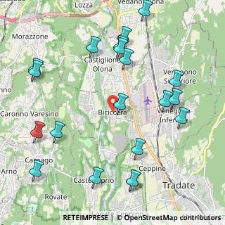 Mappa Via dei Platani, 21043 Castiglione Olona VA, Italia (2.5365)