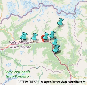 Mappa Frazione Banchet, 11024 Pontey AO, Italia (9.69091)