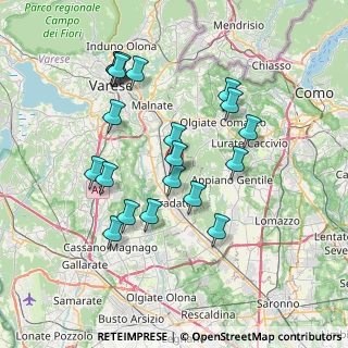 Mappa Via Fratelli Cairoli, 21040 Venegono Inferiore VA, Italia (7.172)