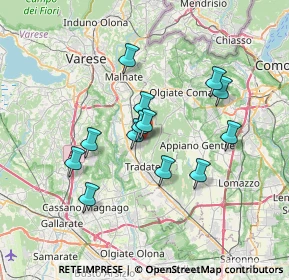 Mappa Via Fratelli Bandiera, 21040 Venegono Inferiore VA, Italia (5.89308)
