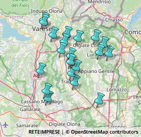 Mappa Via Fratelli Bandiera, 21040 Venegono Inferiore VA, Italia (6.181)