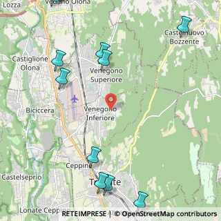 Mappa Piazza S. Giuseppe, 21040 Venegono Inferiore VA, Italia (3.11636)