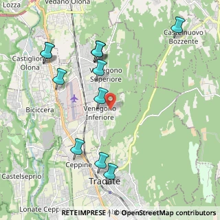 Mappa Via Fratelli Cairoli, 21040 Venegono Inferiore VA, Italia (2.295)