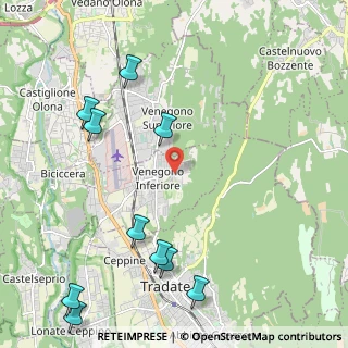Mappa Via Fratelli Cairoli, 21040 Venegono Inferiore VA, Italia (2.92)
