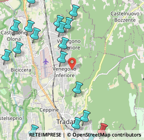 Mappa Via Fratelli Bandiera, 21040 Venegono Inferiore VA, Italia (2.9805)