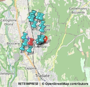 Mappa Via Fratelli Bandiera, 21040 Venegono Inferiore VA, Italia (1.4415)