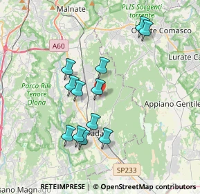 Mappa Via Fratelli Bandiera, 21040 Venegono Inferiore VA, Italia (3.3975)