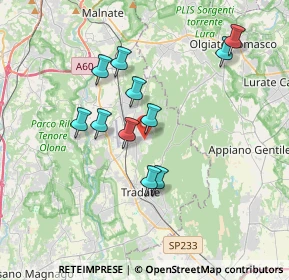 Mappa Via Fratelli Bandiera, 21040 Venegono Inferiore VA, Italia (3.19364)