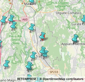 Mappa Via Fratelli Bandiera, 21040 Venegono Inferiore VA, Italia (6.134)