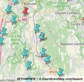 Mappa Via Fratelli Bandiera, 21040 Venegono Inferiore VA, Italia (6.5835)
