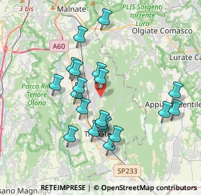 Mappa Via Fratelli Bandiera, 21040 Venegono Inferiore VA, Italia (3.3905)