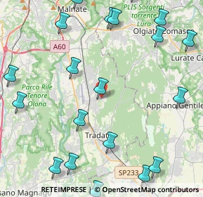 Mappa Via Fratelli Bandiera, 21040 Venegono Inferiore VA, Italia (5.822)