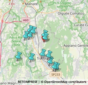 Mappa Via Fratelli Bandiera, 21040 Venegono Inferiore VA, Italia (3.35231)