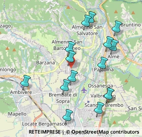 Mappa Via Celino, 24030 Almenno San Bartolomeo BG, Italia (2.082)