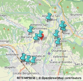 Mappa Via Celino, 24030 Almenno San Bartolomeo BG, Italia (1.78333)