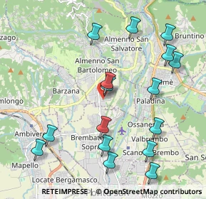 Mappa Via Celino, 24030 Almenno San Bartolomeo BG, Italia (2.2925)