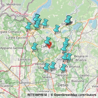 Mappa Via A. Palladio, 22063 Cantù CO, Italia (7.922)