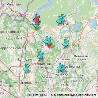 Mappa Via Palladio Andrea, 22063 Cantù CO, Italia (7.68615)