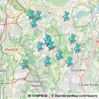 Mappa Via A. Palladio, 22063 Cantù CO, Italia (3.55)