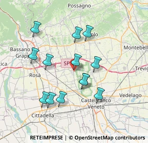 Mappa Via S. Pio X, 31037 Loria TV, Italia (6.70692)