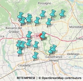 Mappa Via S. Pio X, 31037 Loria TV, Italia (7.4365)