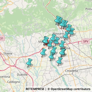 Mappa Via Decimo Vaccari, 36063 Marostica VI, Italia (6.1245)