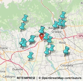 Mappa Via Decimo Vaccari, 36063 Marostica VI, Italia (6.6125)