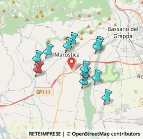 Mappa Via Decimo Vaccari, 36063 Marostica VI, Italia (2.915)