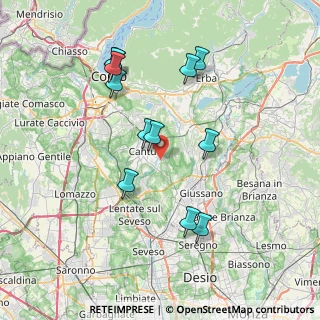 Mappa Via Oriani, 22063 Cantù CO, Italia (7.40417)