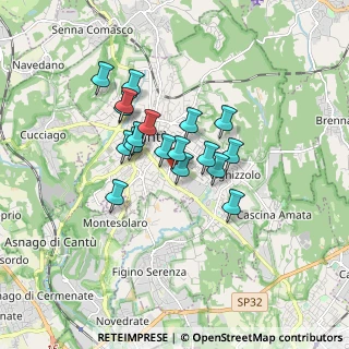 Mappa Via Catello, 22063 Cantù CO, Italia (1.25389)