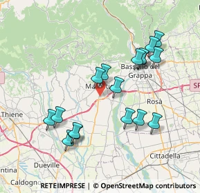 Mappa Via dell'Industria, 36063 Marostica VI, Italia (7.36882)