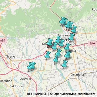 Mappa Via dell'Industria, 36063 Marostica VI, Italia (6.441)