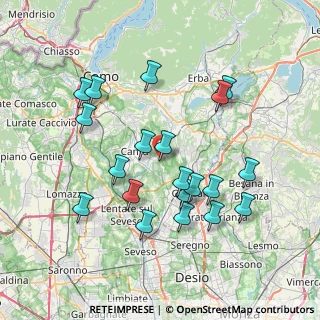 Mappa Via Cesare Cattaneo, 22063 Cantù CO, Italia (7.382)