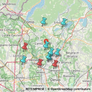 Mappa Via Cesare Cattaneo, 22063 Cantù CO, Italia (7.07182)