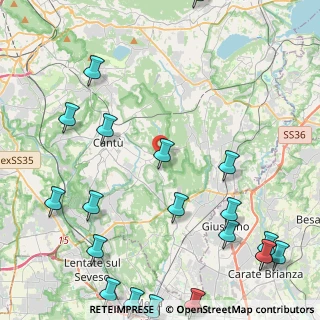 Mappa Via Cesare Cattaneo, 22063 Cantù CO, Italia (6.3225)