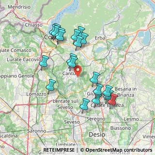 Mappa Piazza Piave, 22063 Cantù CO, Italia (7.3495)