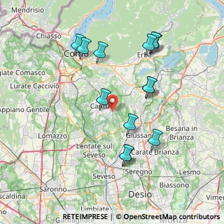 Mappa Piazza Piave, 22063 Cantù CO, Italia (7.77077)