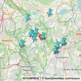 Mappa Piazza Piave, 22063 Cantù CO, Italia (3.36615)