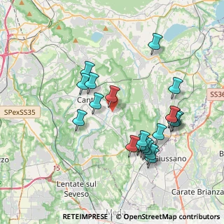 Mappa Piazza Piave, 22063 Cantù CO, Italia (3.787)