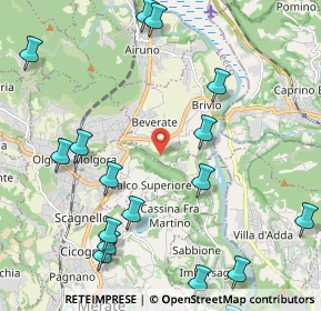Mappa Via San Giorgio, 23885 Calco LC, Italia (3.0215)